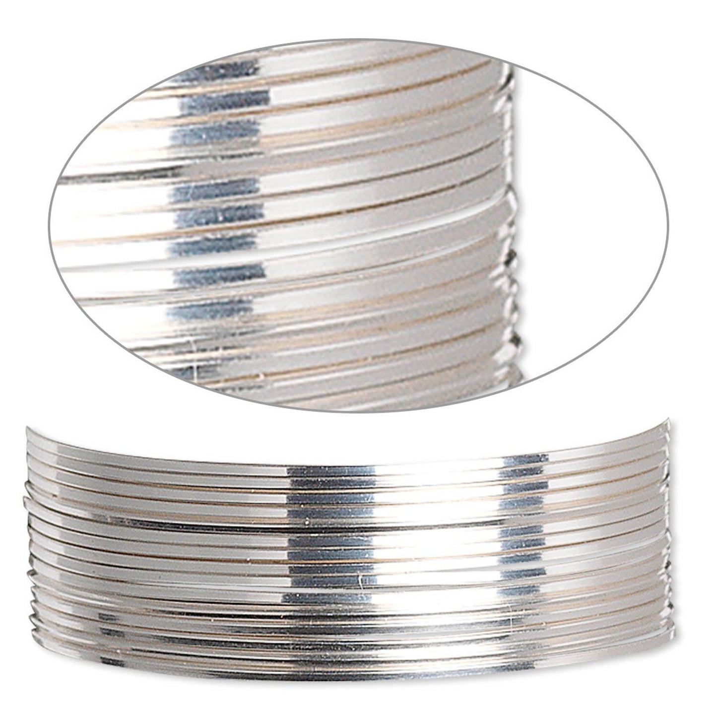 Sterling Silver Square Wire, 24 Gauge (0.51mm), Dead Soft, 5 Feet