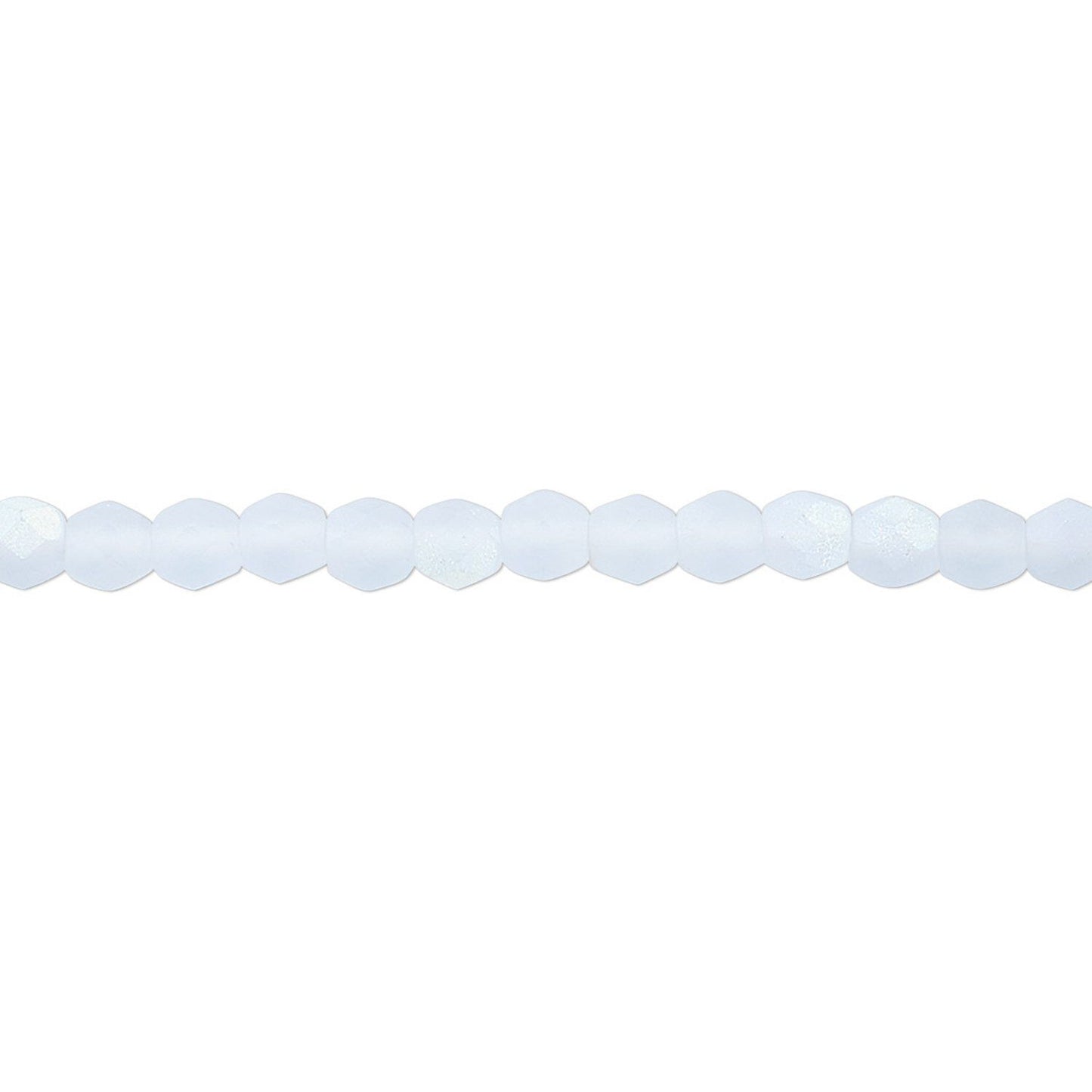 Czech Fire Polished AB Ice Blue Round Beads, 4mm, 1 Strand (approx. 100)
