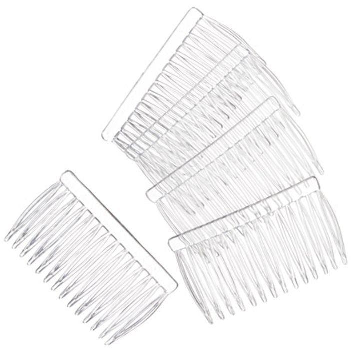 Clear Plastic Hair Combs DIY Embellishment Base — 144 pcs (1 Gross)