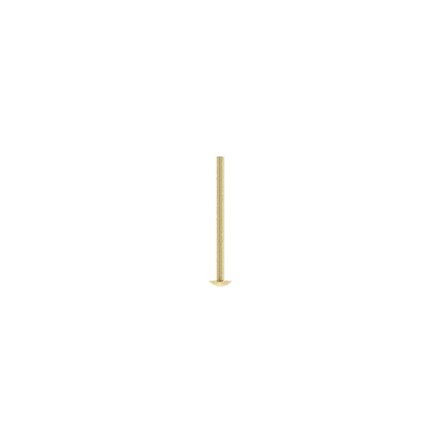 Antiqued Gold-Plated Brass Head Pins, 1/2 inch, 21 Gauge, 100 pcs