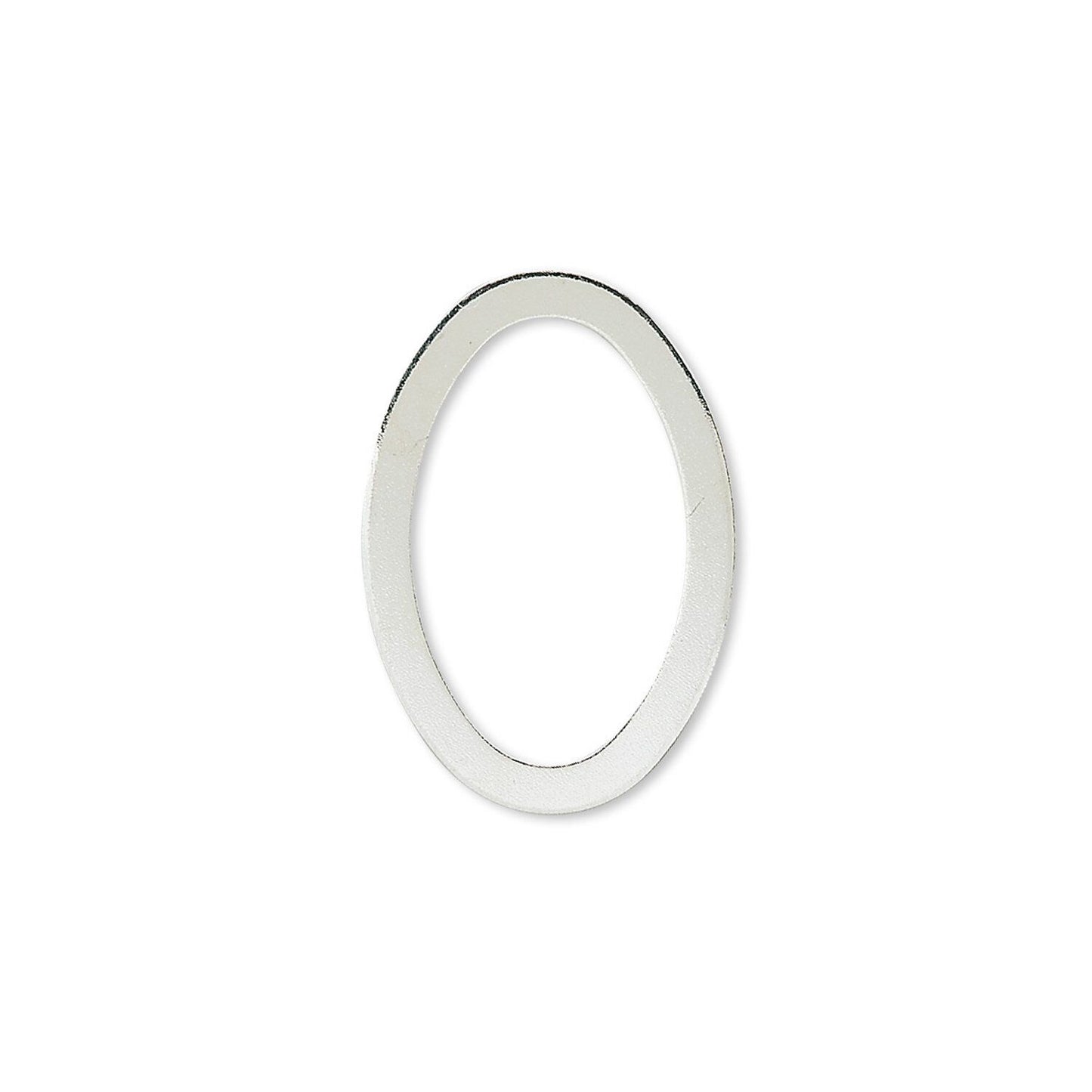Silver Plated Brass Open Oval Link Connectors, 22x15mm, 10 pcs