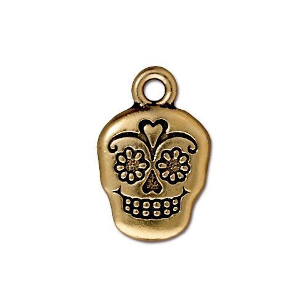 day of the dead gold skull