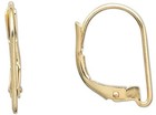 Gold Plated Brass Leverback Ear Wires 16mm Open Loop