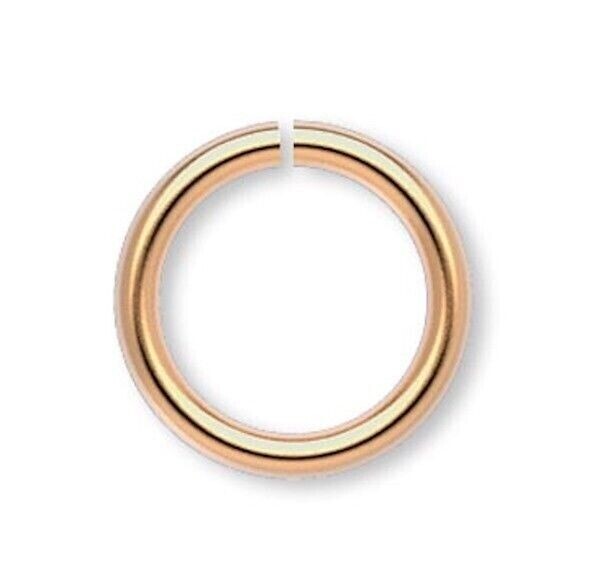 Gold Plated Brass Open Jump Rings 20 Gauge Round, 100 pcs