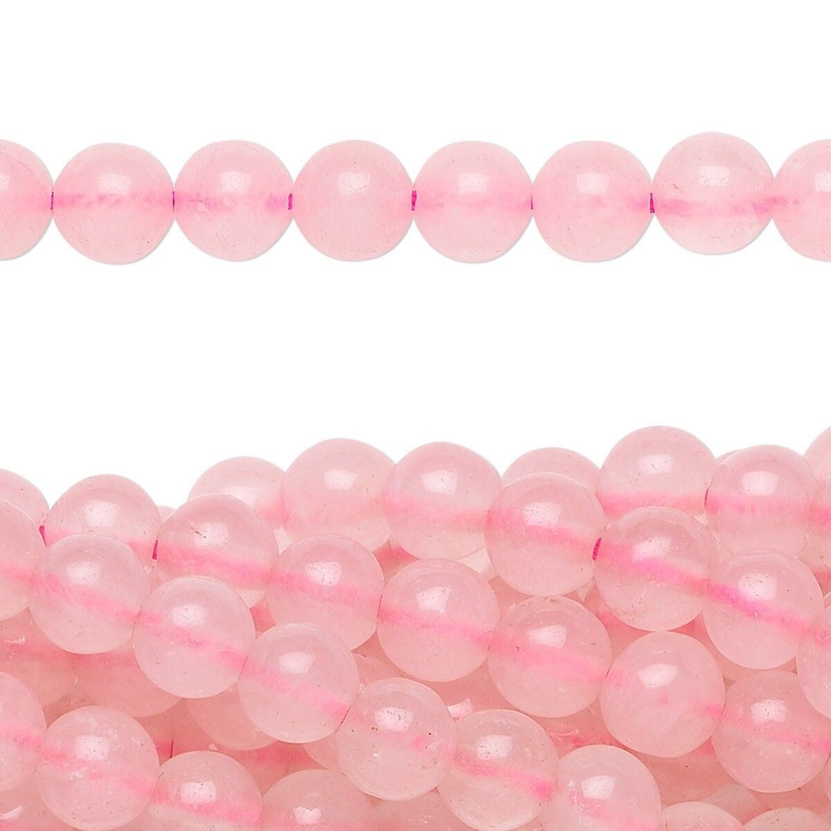 Rose Quartz (Dyed) 6mm Round Beads, 1 Strand (approx. 67)