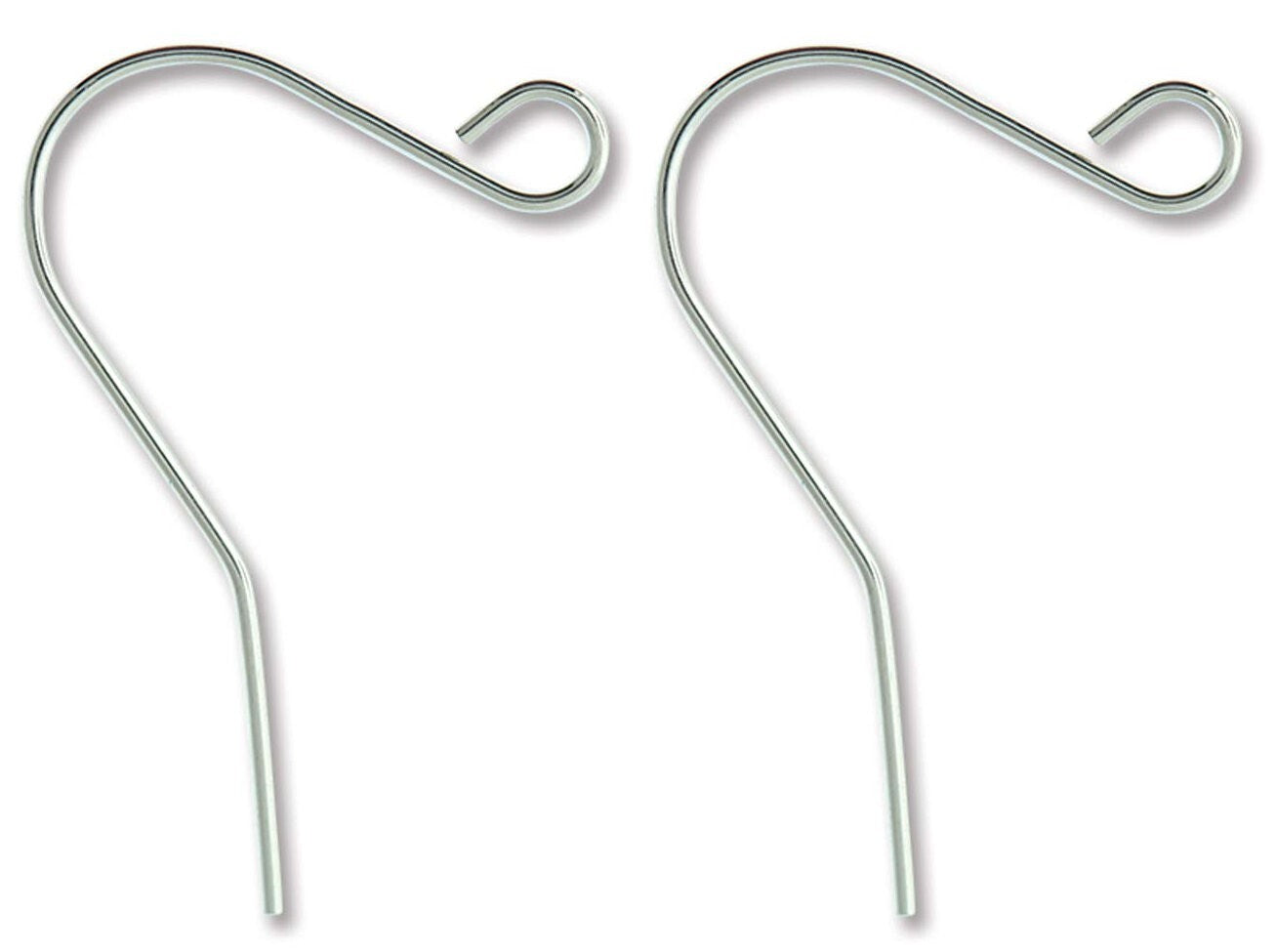 316L Stainless Steel 23mm Fish Hook Ear Wires with Open Loop, 21 Gauge, 144 pcs