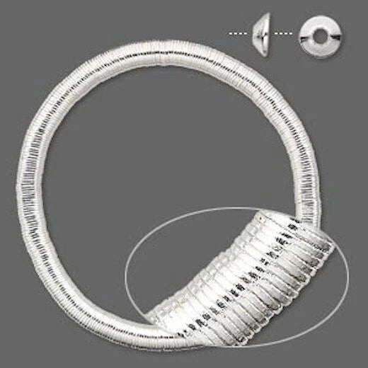 Bead Cap, 300 Silver Plated Steel 5x2mm Smooth Cone to Fit 6-8mm Beads