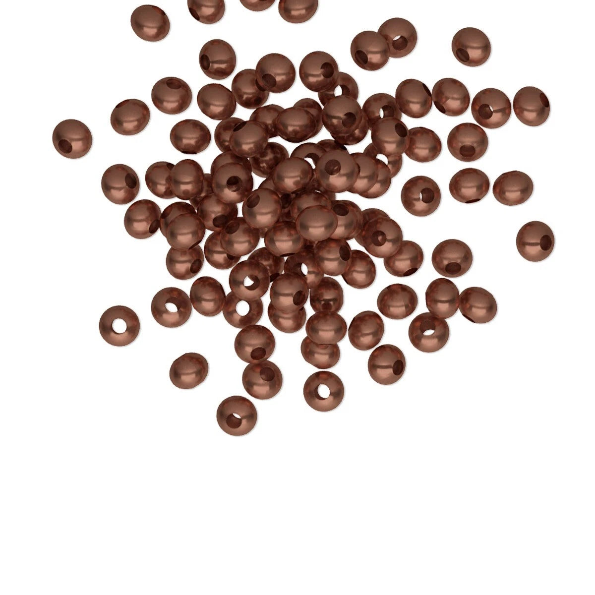 Antiqued Copper Plated Brass Smooth Rondelle Beads, 3x2mm, 100 pcs