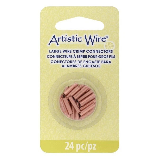 Artistic Wire Bare Copper Large Seamless Crimp Tube Mix, 10mm, 12/14/16 Gauge, 24 pcs