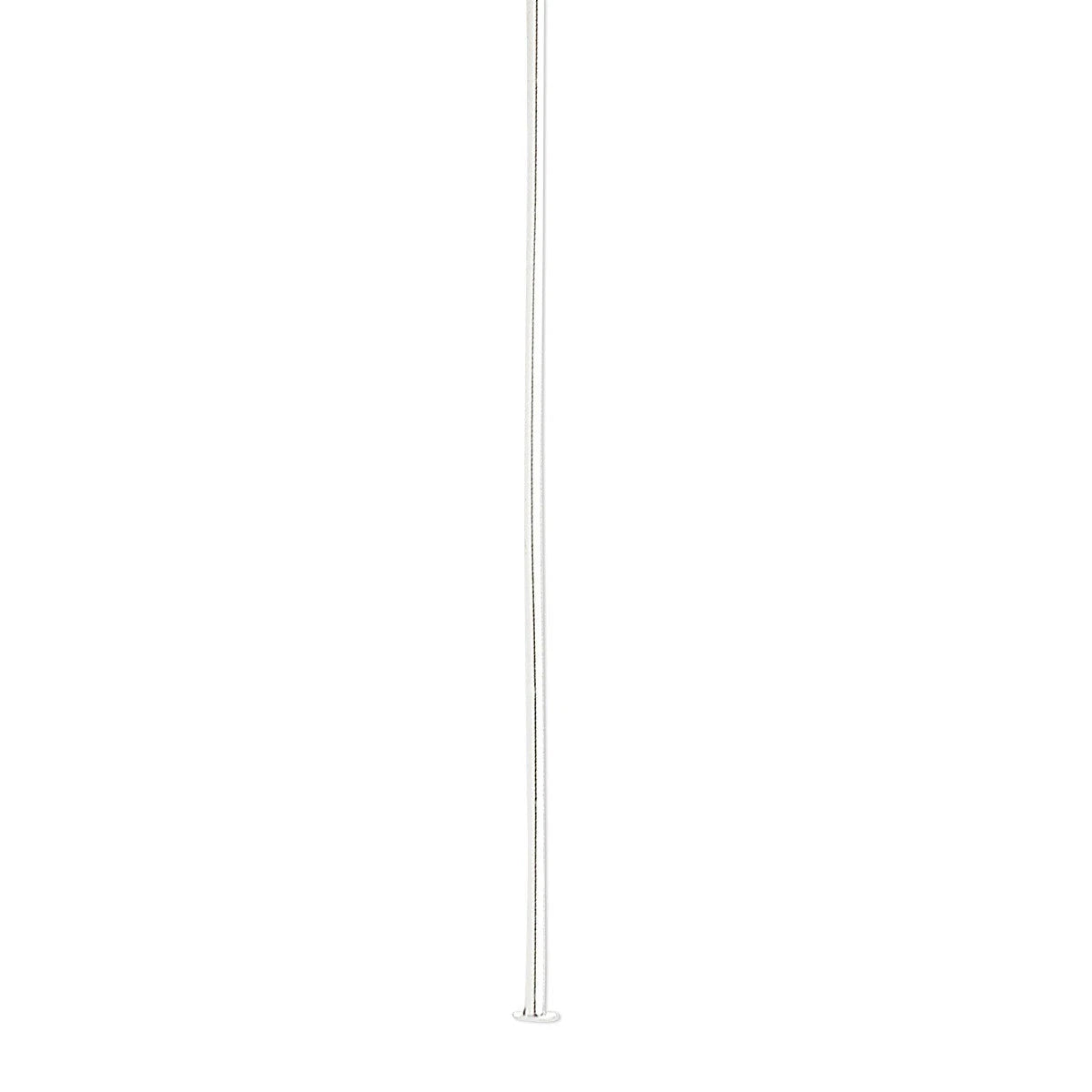 Silver Plated Brass Standard Head Pins, 3" 21 Gauge - Pack of 100