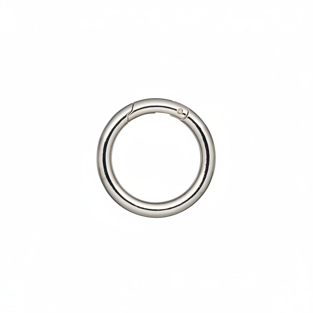 Large Rhodium Plated Steel Carabiner-Style Hinged Bail Clasp, 44.5mm, 2 pcs
