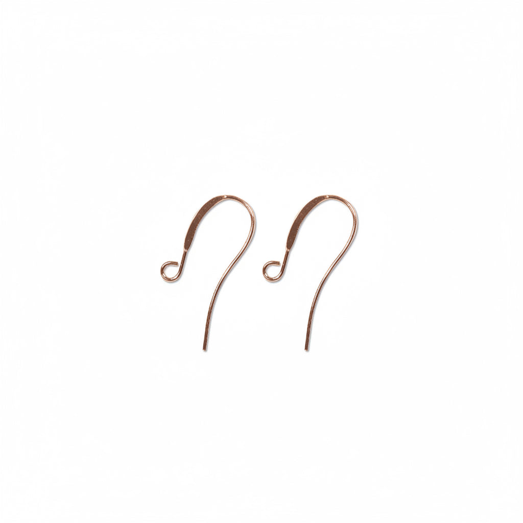 Beadsmith Copper Plated Brass Flattened Fishhook Ear Wires, 10x26mm