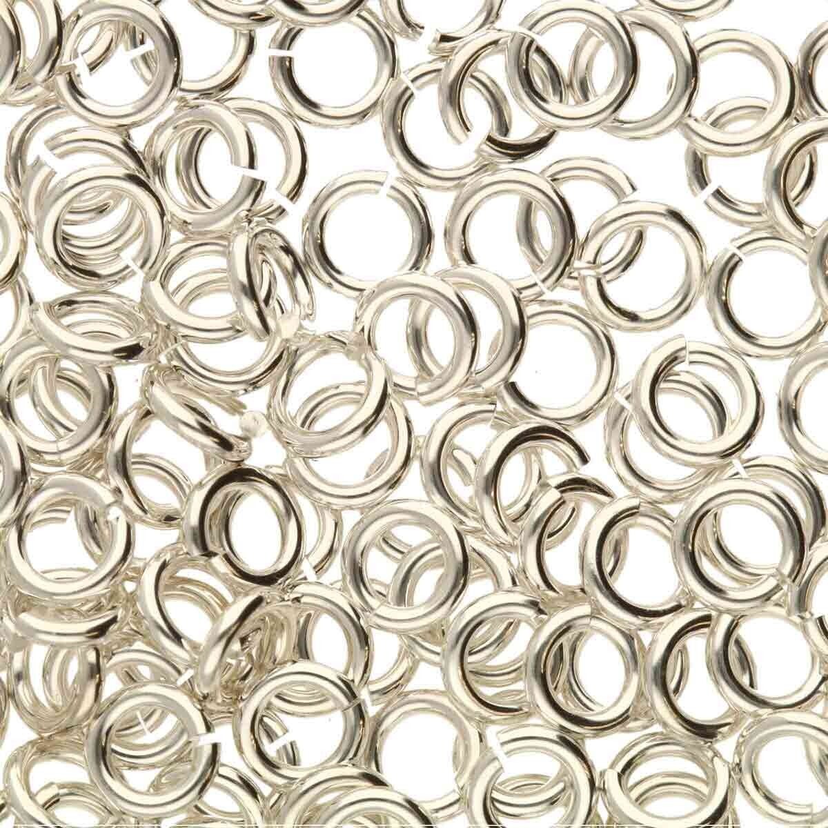 BeadSmith Silver Plated JumpLock Jump Rings - 4mm, 8mm, or 10mm