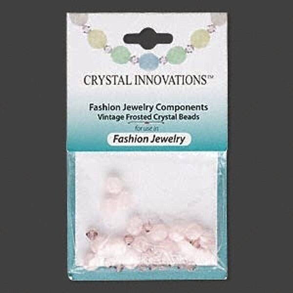 Czech Fire-Polished & Swarovski Crystal Pink Bead Mix, 32 pcs