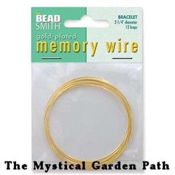 Memory Wire, Gold Plated Bracelet, 2-1/4 Inch Round, 21-22 Gauge
