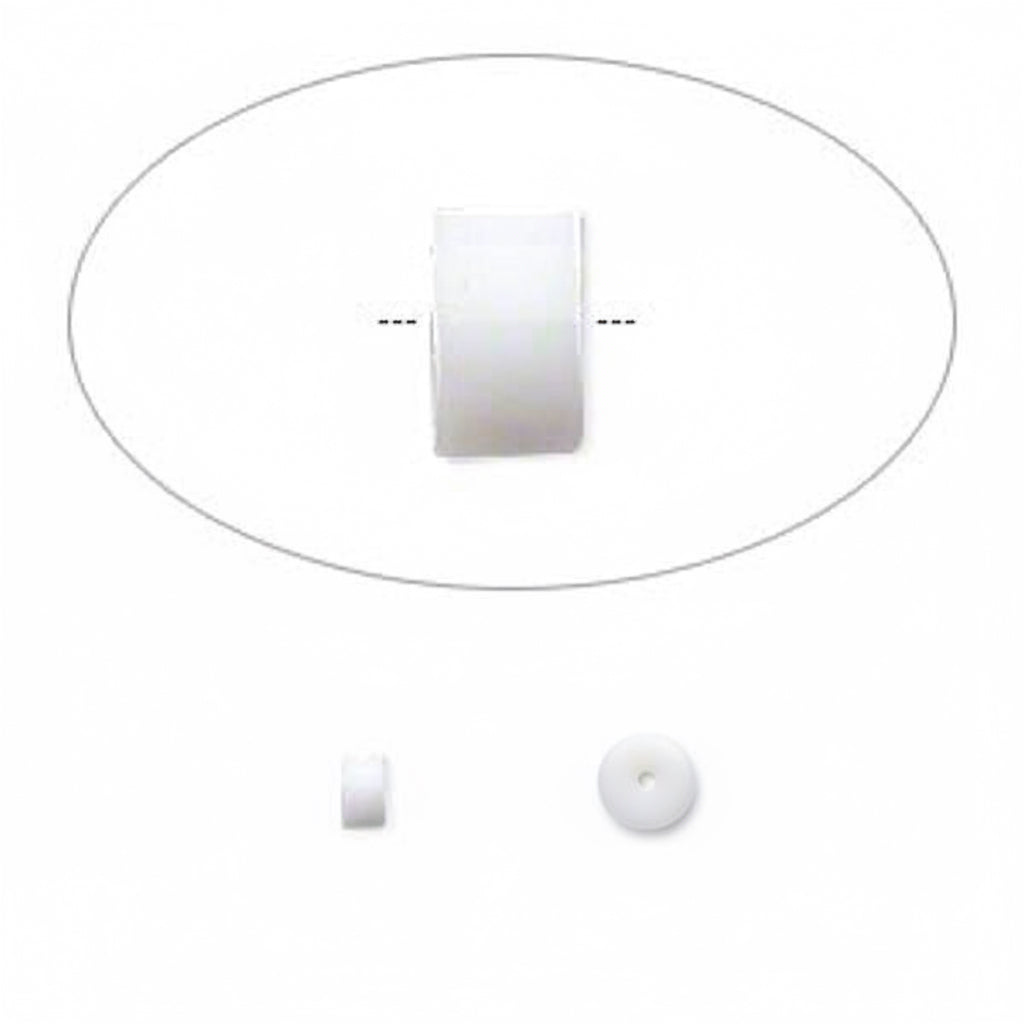 Beadsmith White Rubber Earring Back Safety Sleeves, 3x3mm