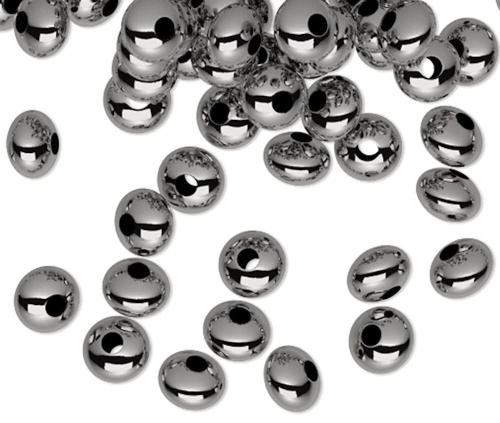 Gunmetal Plated Brass Smooth Rondelle Beads, 3x2mm, 144 pcs