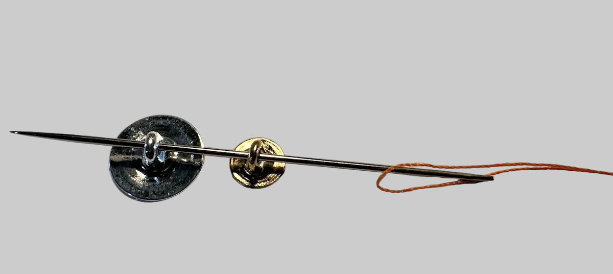 Brass Bond-On Button Backs with Loop 6mm or 10mm - 100 pcs
