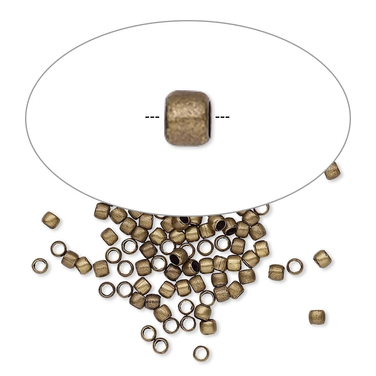 Antiqued Gold Plated Brass Smooth Round Micro Spacer Beads, 2mm, 100 pcs