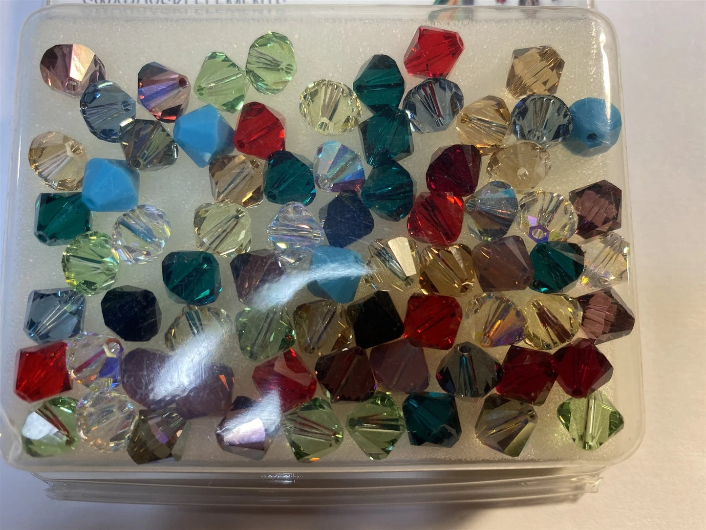Swarovski Xilion Bicone Beads 5328, Crystal Mixed Colors 8mm, 72 pcs
