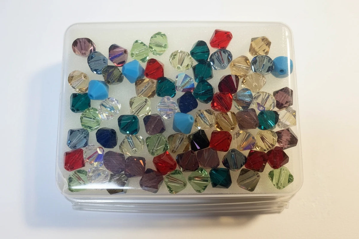 Swarovski Xilion Bicone Beads 5328, Crystal Mixed Colors 8mm, 72 pcs