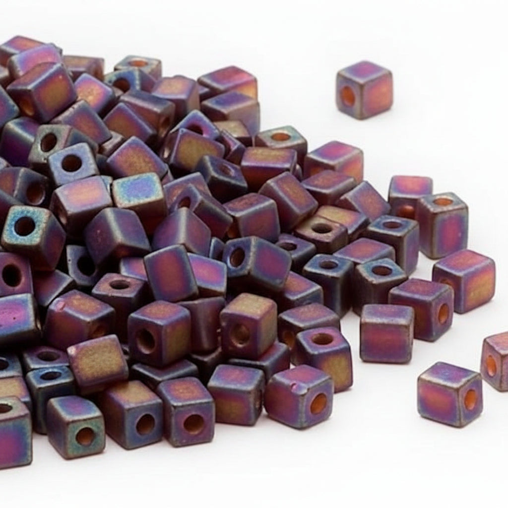 Miyuki Square Seed Beads Dark Amber Yellow (SB134FR) 25g