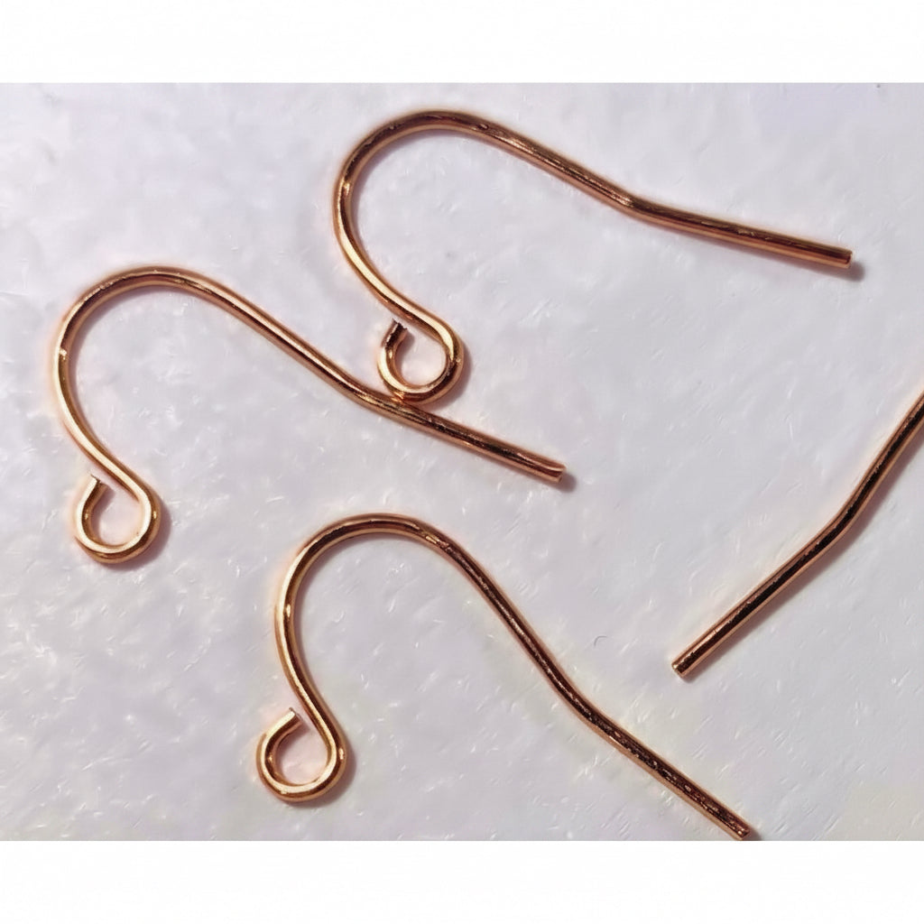 Copper Plated Brass 11x21mm Fishhook Ear Wires with Open Loop