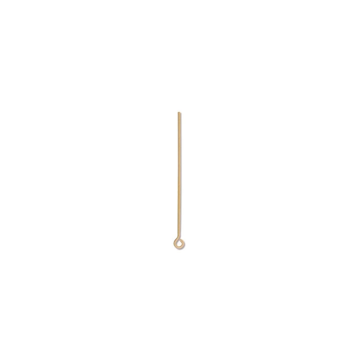 144 Gold Plated Brass 21 Gauge 1.5" Long Standard Eye Pins