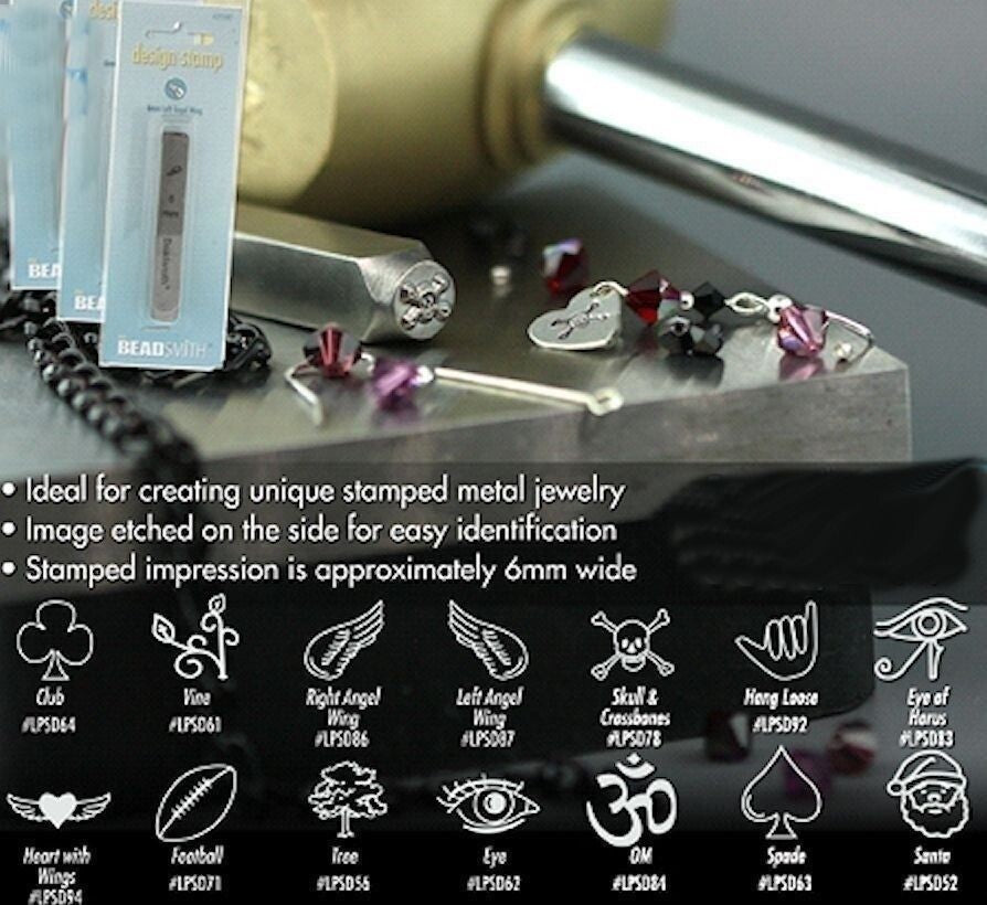 BeadSmith Metal Stamp Punch, 6mm, Choose Design