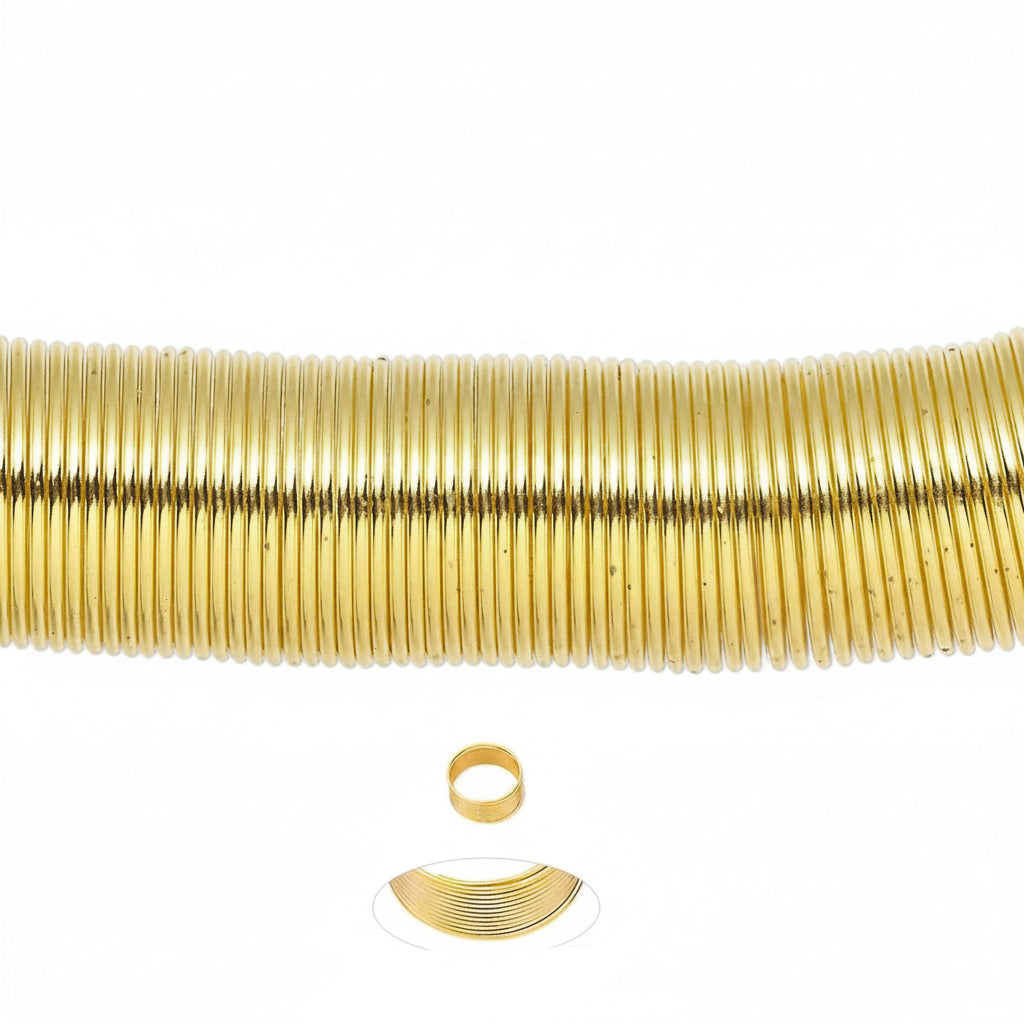Gold Plated Stainless Steel Toe Ring Memory Wire, 1/2 inch