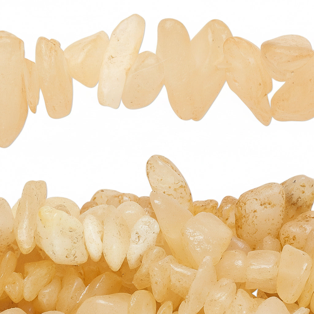 Beads, Yellow Calcite B/C Grade 2-11mm Medium Chip, 1 Strand (34 inch)