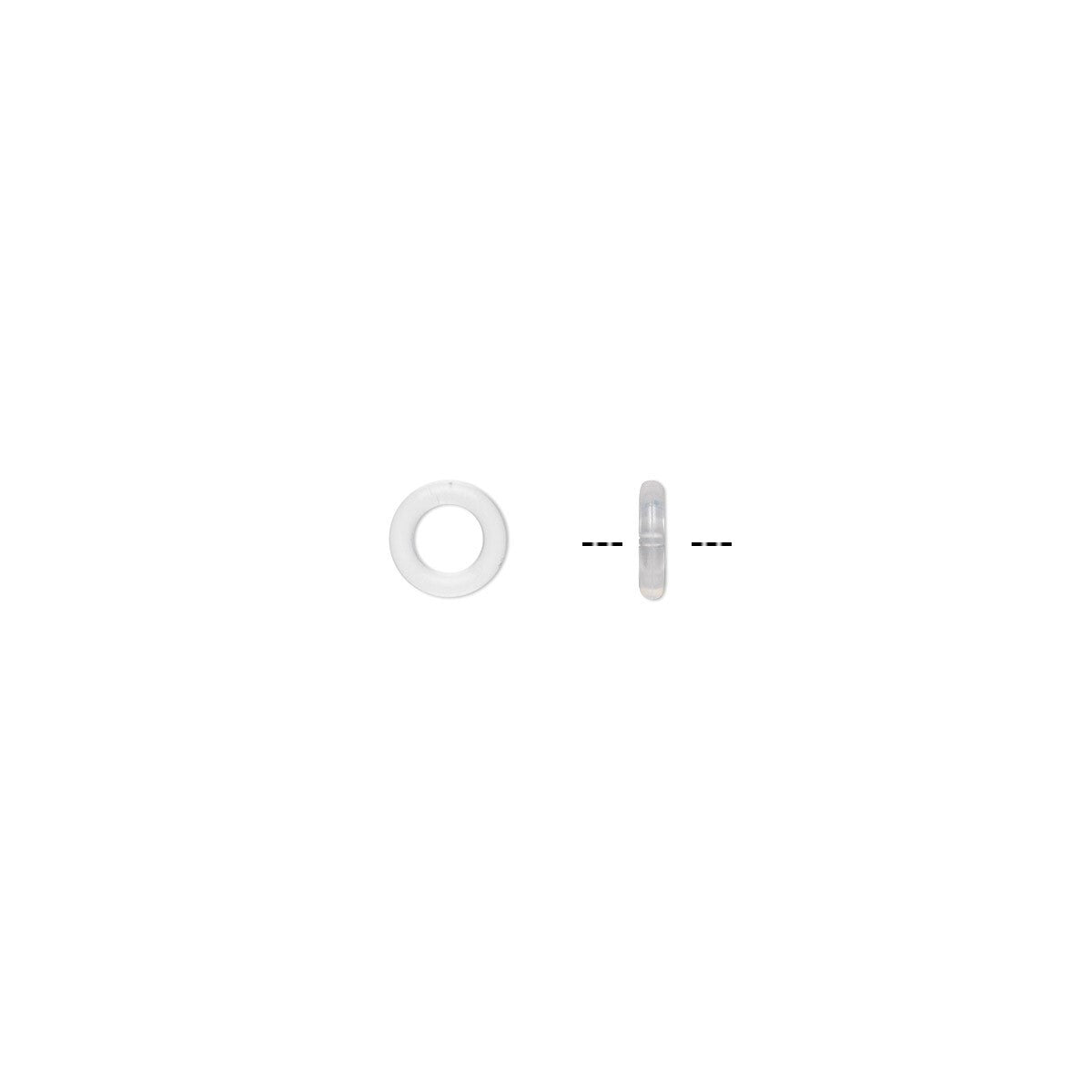Clear Silicone OH Ring Spacers 4.8–5mm 2mm Hole Hypoallergenic (500 pc)