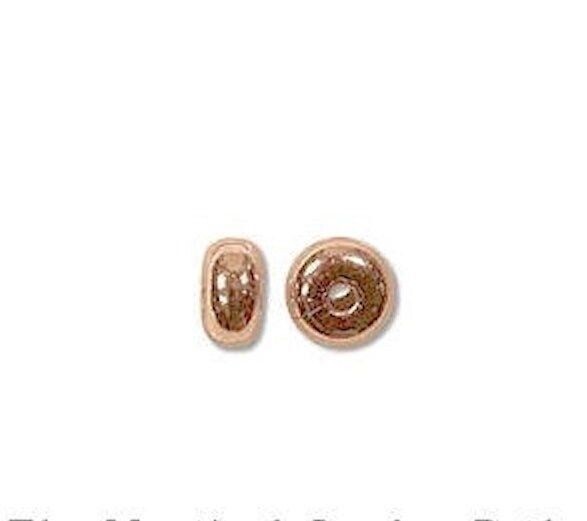 Copper Plated Brass Smooth Heishi Spacer Beads, 4.5x2.4mm, 144 pcs