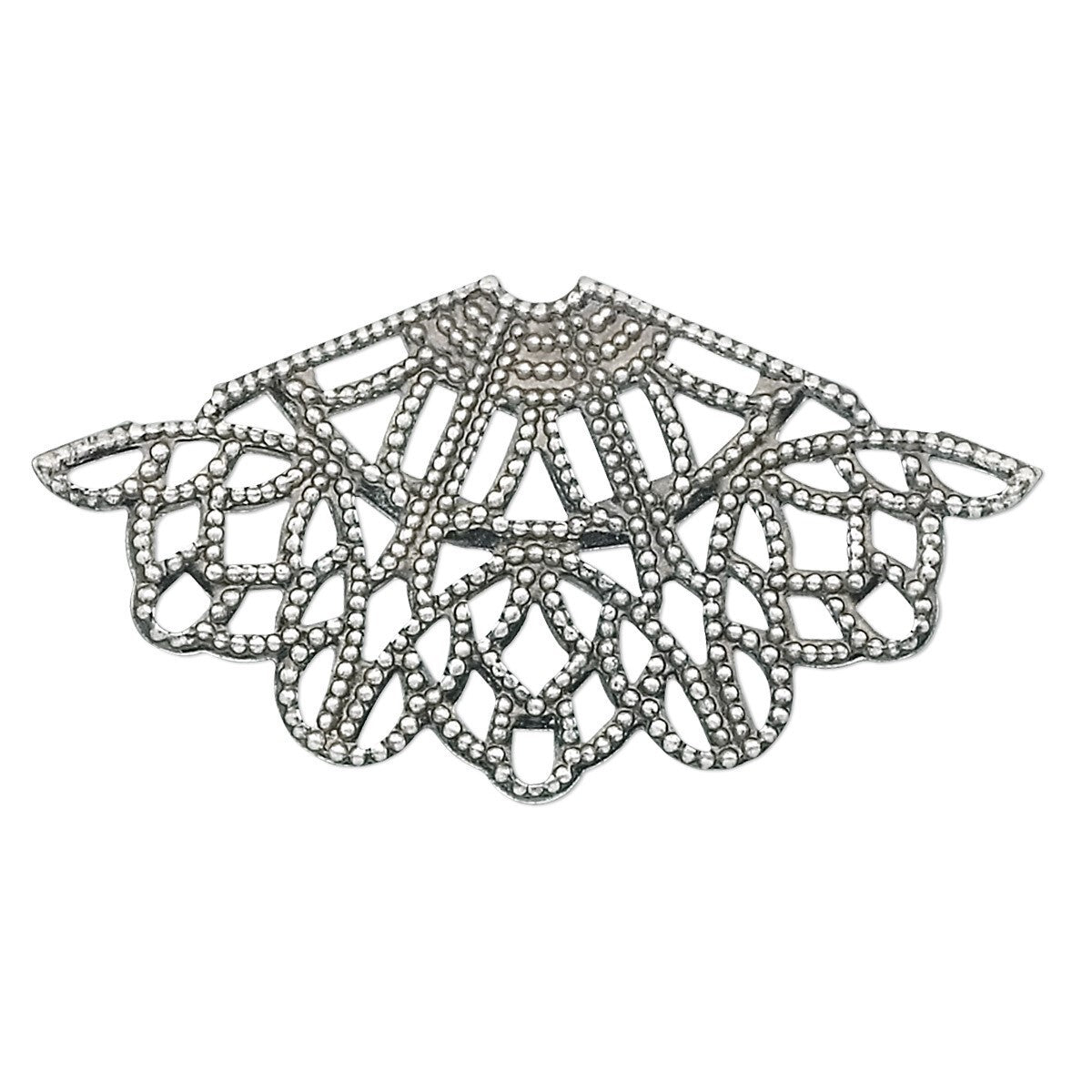 Decorative metal lace on a white background