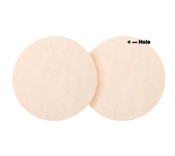 Round Wood Disc Cutout Ornament Circles, 3 inch (approx. 3"), 4 pcs
