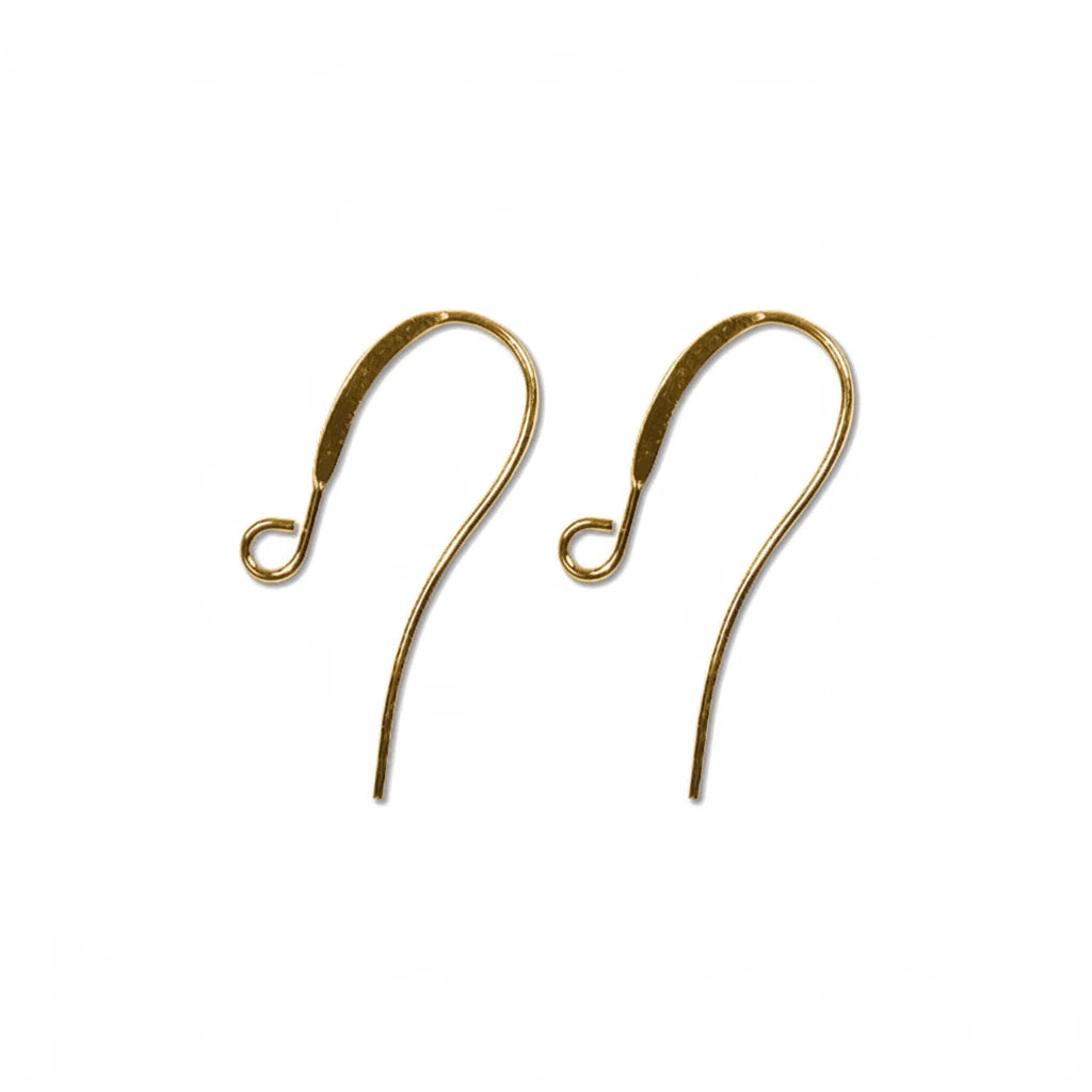 Beadsmith Gold Plated Brass Fishhook Ear Wires 10x24mm