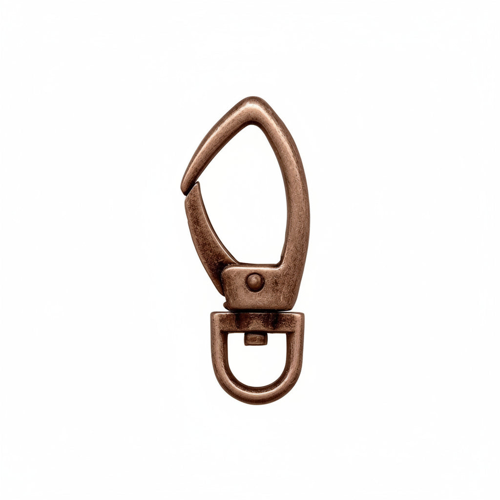 Antiqued Copper Steel X-Large Swivel Lobster Clasp Purse Clips, 60x26mm