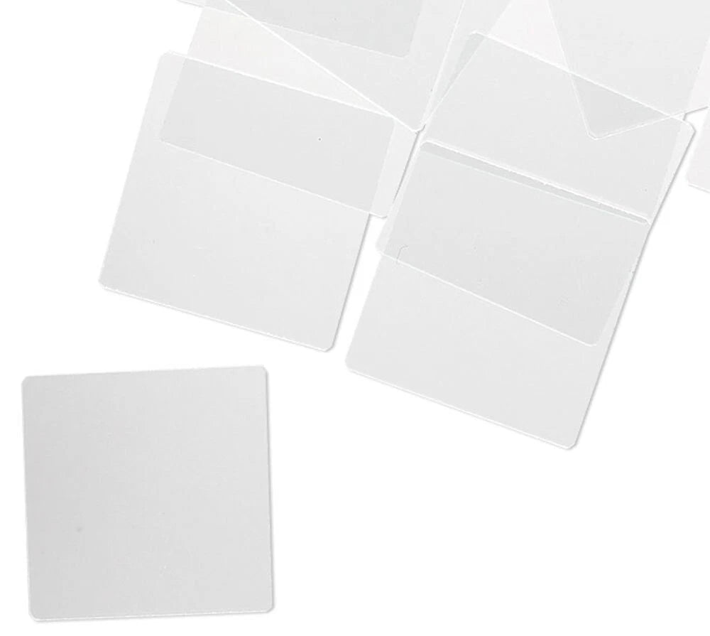 Clear Flat Art Glass Squares 1 Inch Grounded Edges (20 pc)