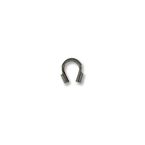BeadSmith Wire Guardians, 4x3mm with 0.53mm Inside Diameter, Antiqued Finish, 144 pcs