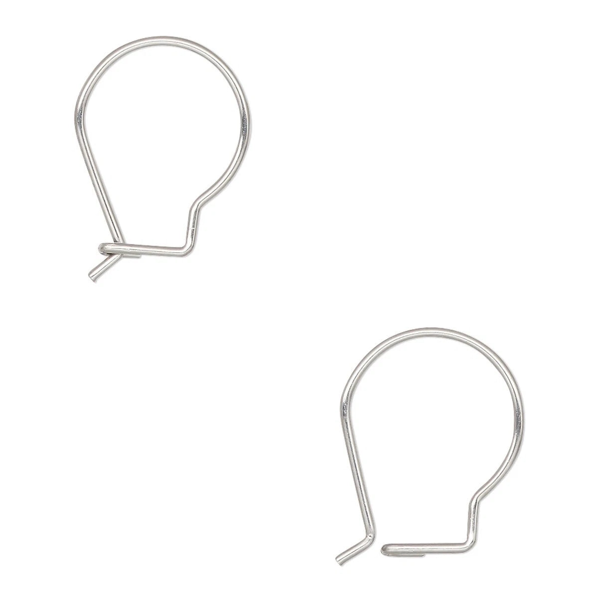 Stainless Steel Kidney Ear Wires, 16.5mm, 20 Gauge, 10 Pairs