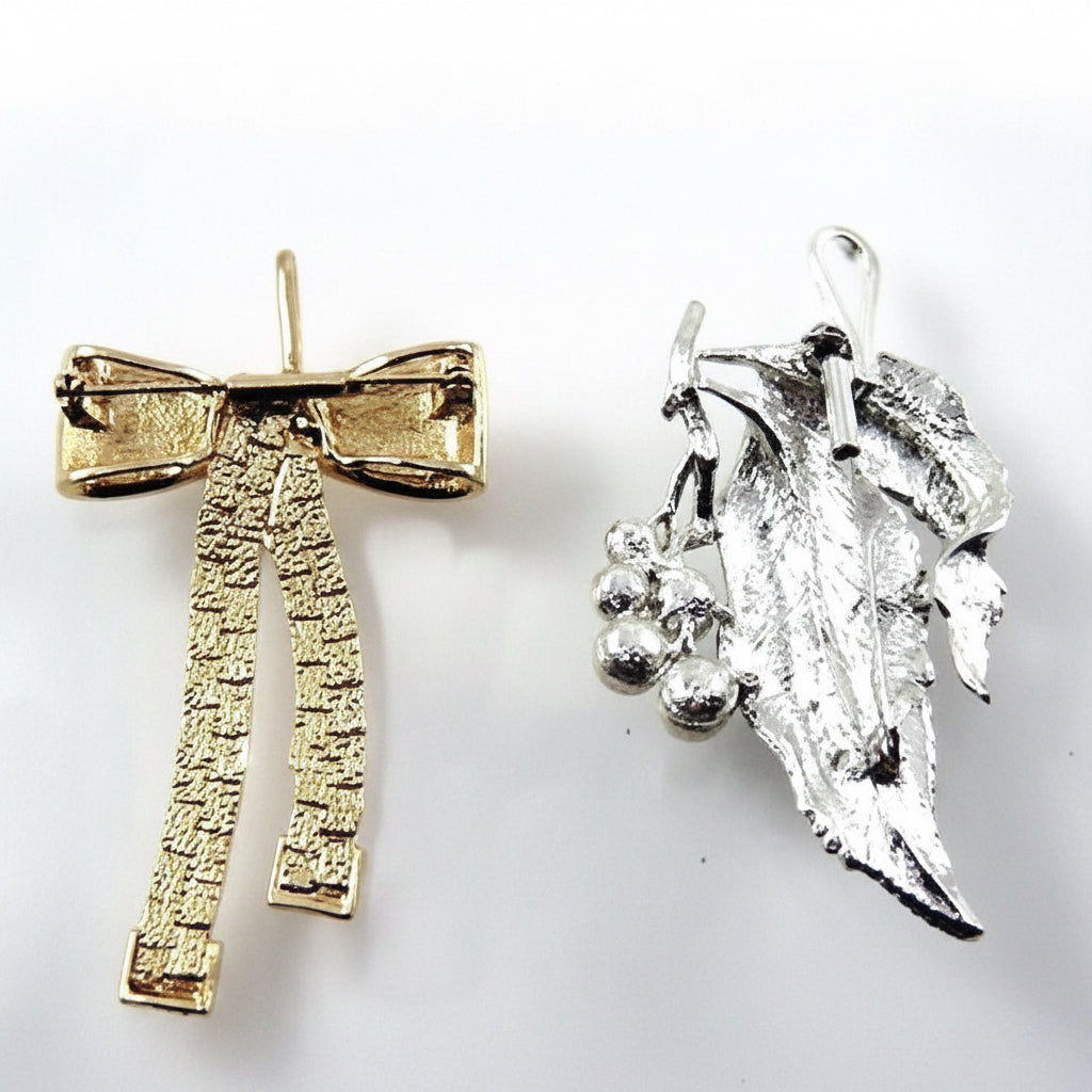 BeadSmith Brass Brooch Pin Converter with Bail, Horizontal or Vertical