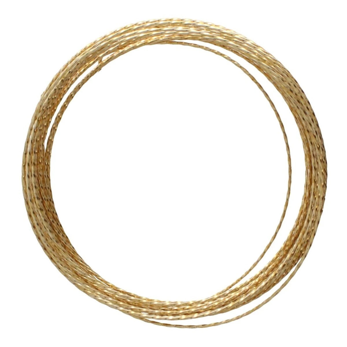 Non-Tarnish Gold Plated Copper Twisted Square Wire, 21 Gauge (1.02mm), 15 Feet