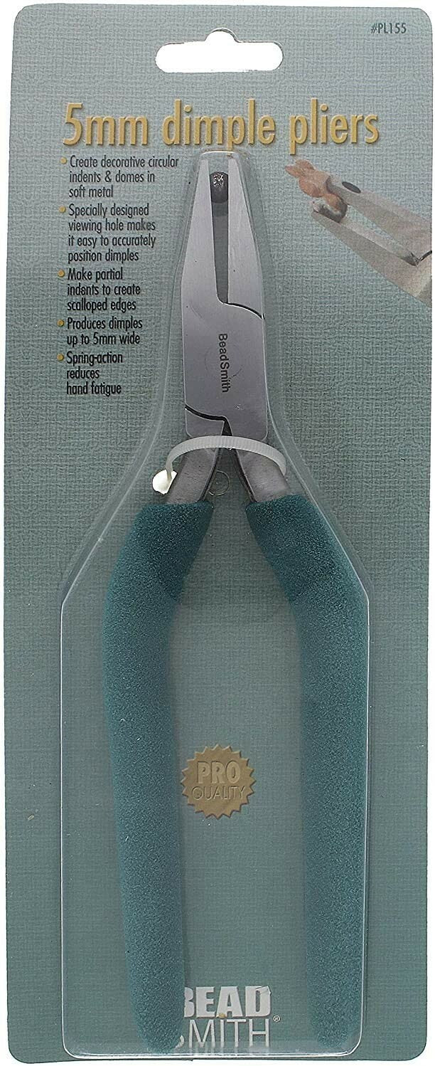 BeadSmith 5mm Dimple Pliers with Viewfinder for Metal Domes & Indents
