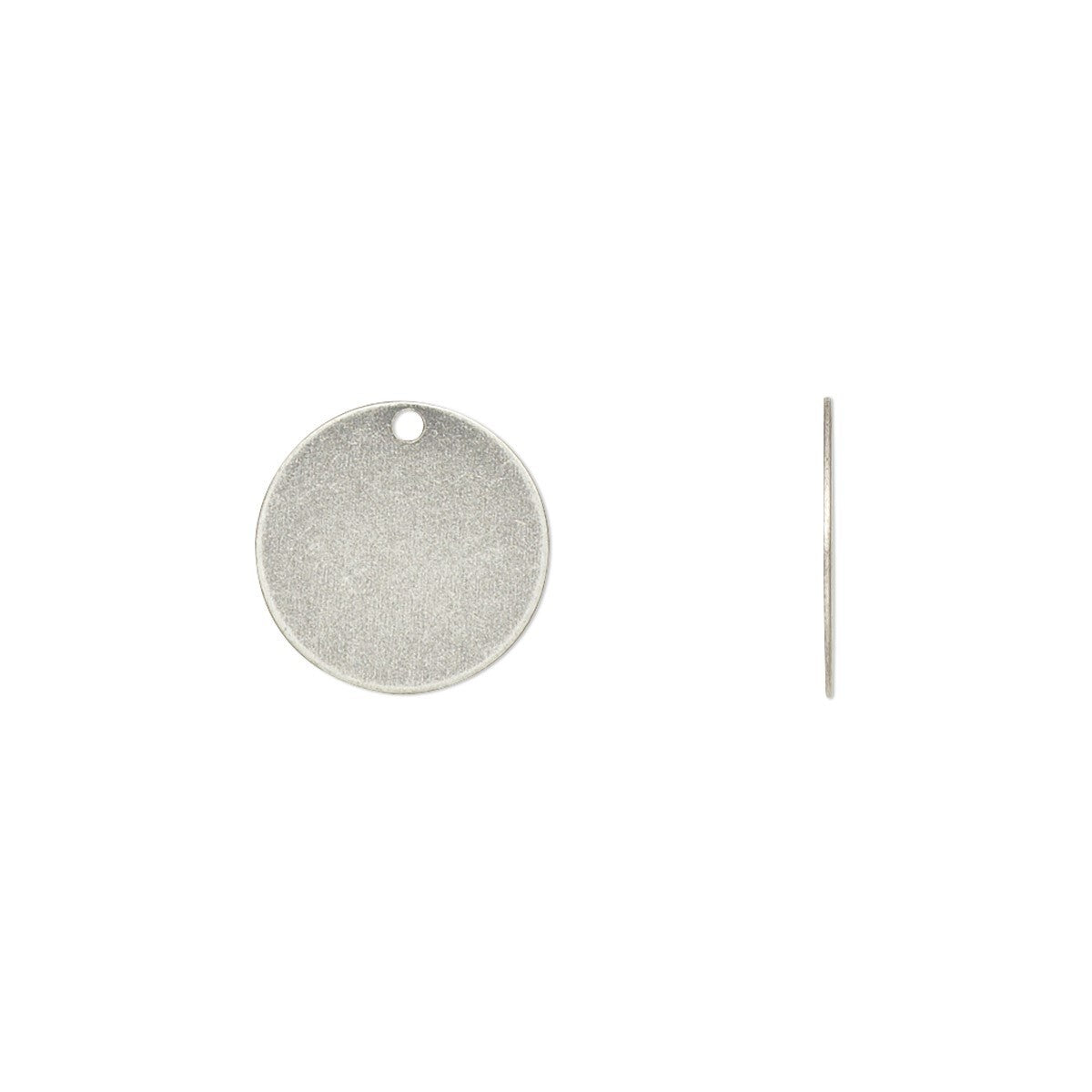 Antiqued Silver Plated Brass 12mm Flat Round Disc Coin Drop Charms (100 pc)