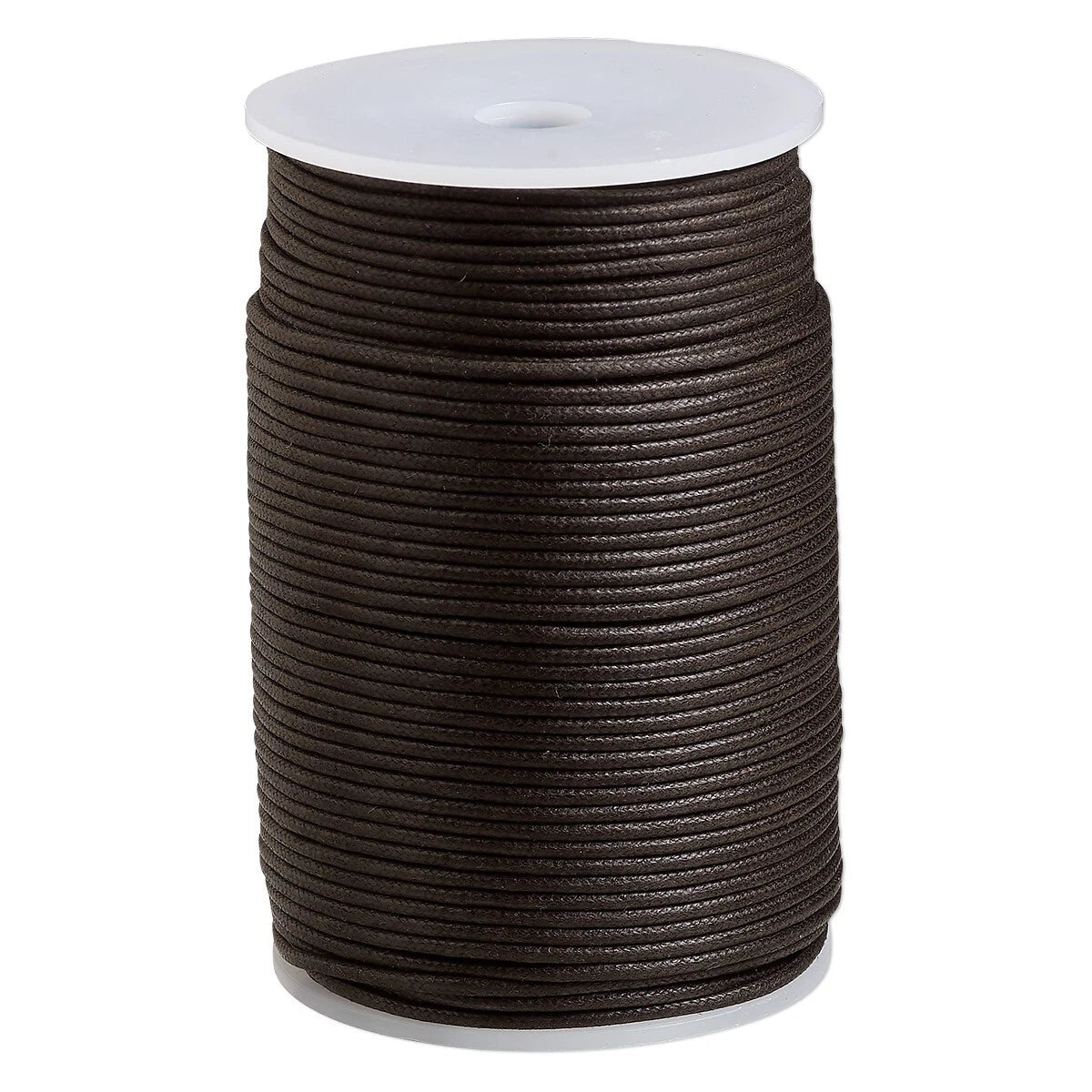 Dark Brown Waxed Cotton Beading Cord, 2mm, 100 Meters - 1 Spool