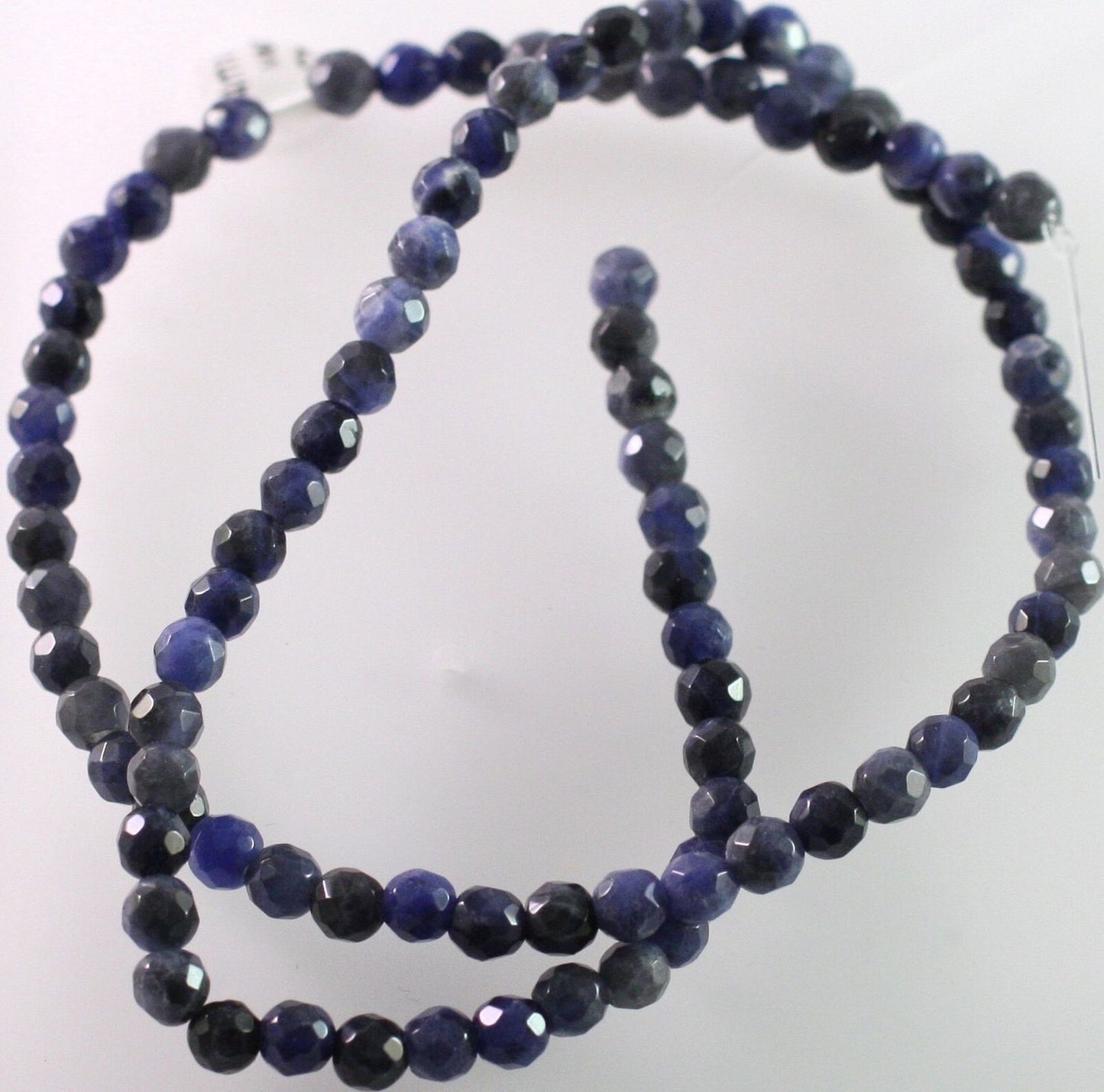 Beads, Sodalite (Natural) B Grade 4mm Faceted Round, 1 Strand (approx. 96 pcs)