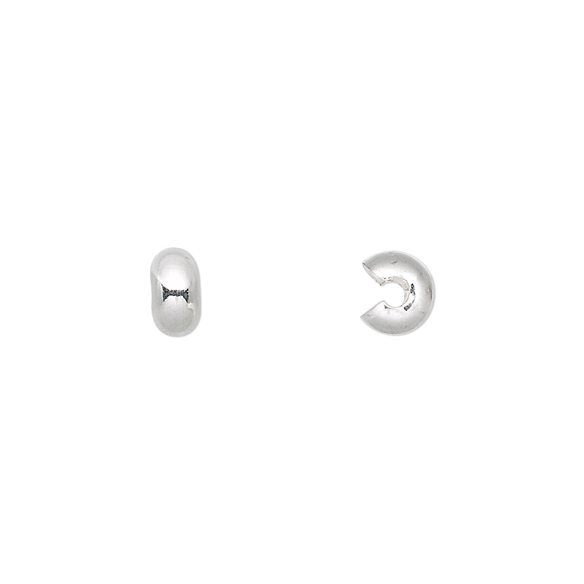 Crimp Covers, Smooth, 5mm, 10 pcs – Silver, Gold, Copper, or Gun Metal