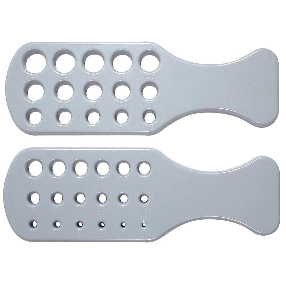 Beadsmith Plastic Draw Plate Set, 2 Piece, 23 Holes 1.5–14.5mm