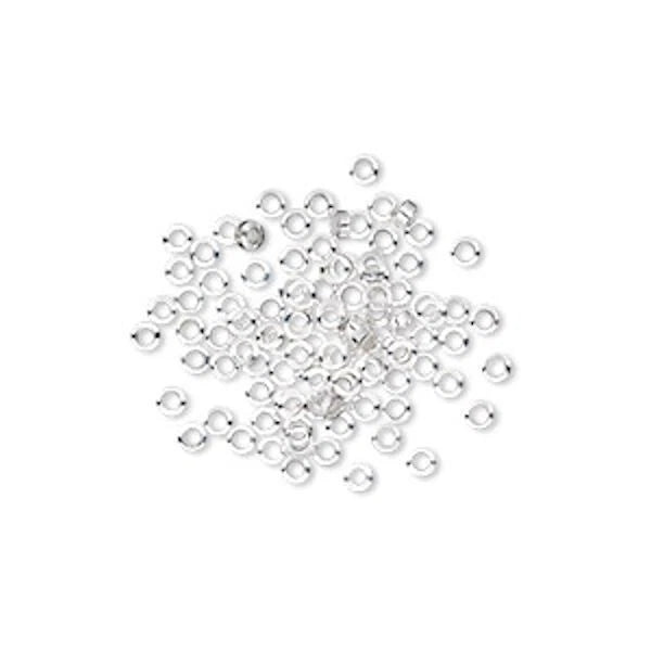 Silver Plated Brass Micro Rondelle Spacer Beads, 2x1mm, 100 pcs
