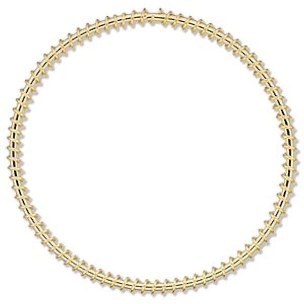 Gold Plated Steel Wire-Wrapped Round Components, 55mm